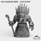 Tabletop Terrain Miniature #12 Quilboar Seer - With Staff Kobolds and Quilboars Bundle