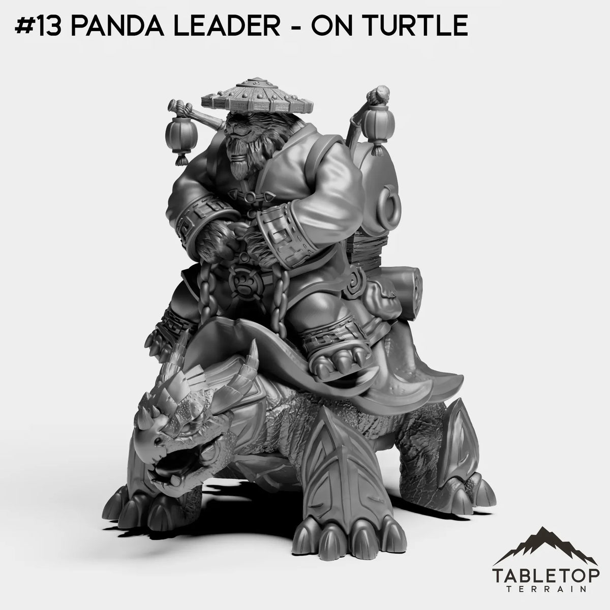 Tabletop Terrain Miniature #13 Panda Leader - On Turtle Pandas Bundle