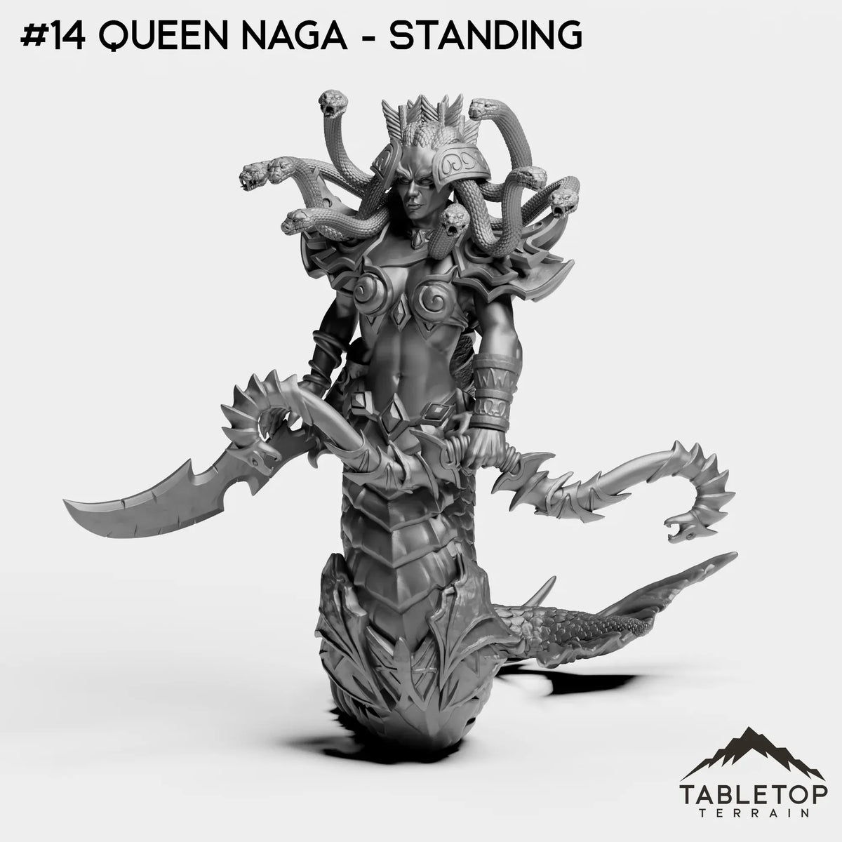 Tabletop Terrain Miniature #14 Queen Naga - Standing Nagas Bundle