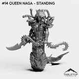 Tabletop Terrain Miniature #14 Queen Naga - Standing Nagas Bundle