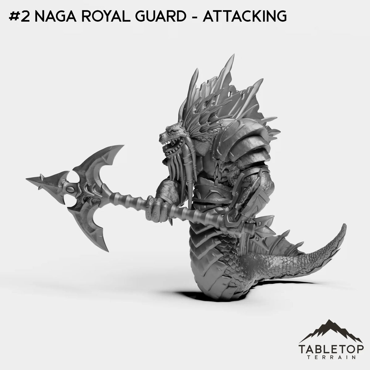 Tabletop Terrain Miniature #2 Naga Royal Guard - Attacking Nagas Bundle