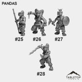 Tabletop Terrain Miniature #25 Panda Starter Female - Monk Pandas Bundle