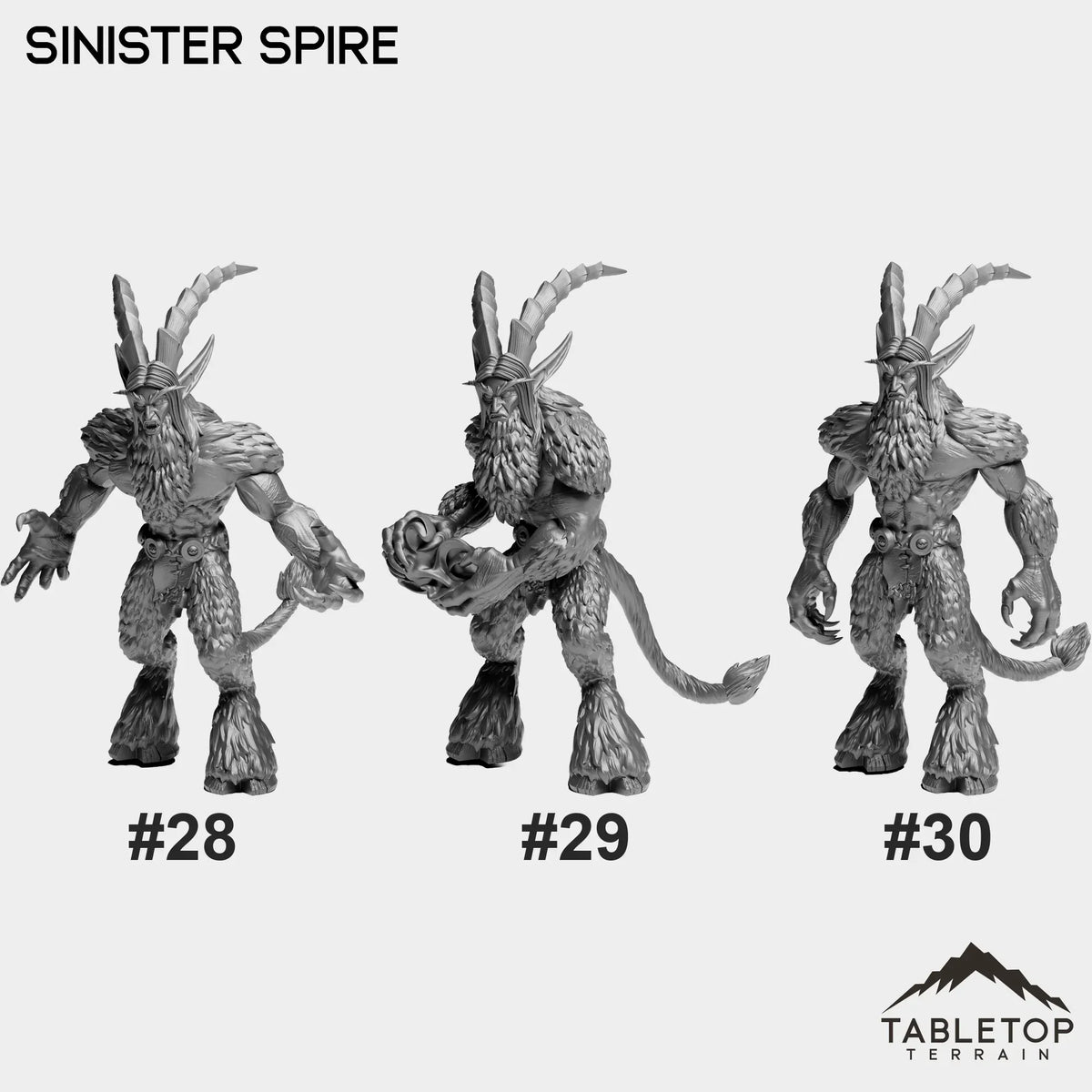 Tabletop Terrain Miniature #28 Sick Satyr - Attacking Sinister Spire Bundle