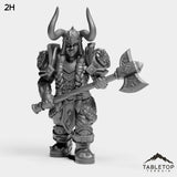 Tabletop Terrain Miniature 2H Dwarf Heritage Warrior Female