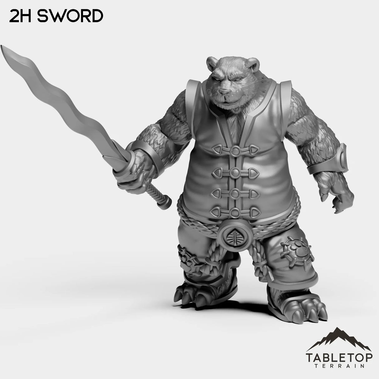 Tabletop Terrain Miniature 2H Sword Panda Starter