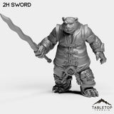 Tabletop Terrain Miniature 2H Sword Panda Starter
