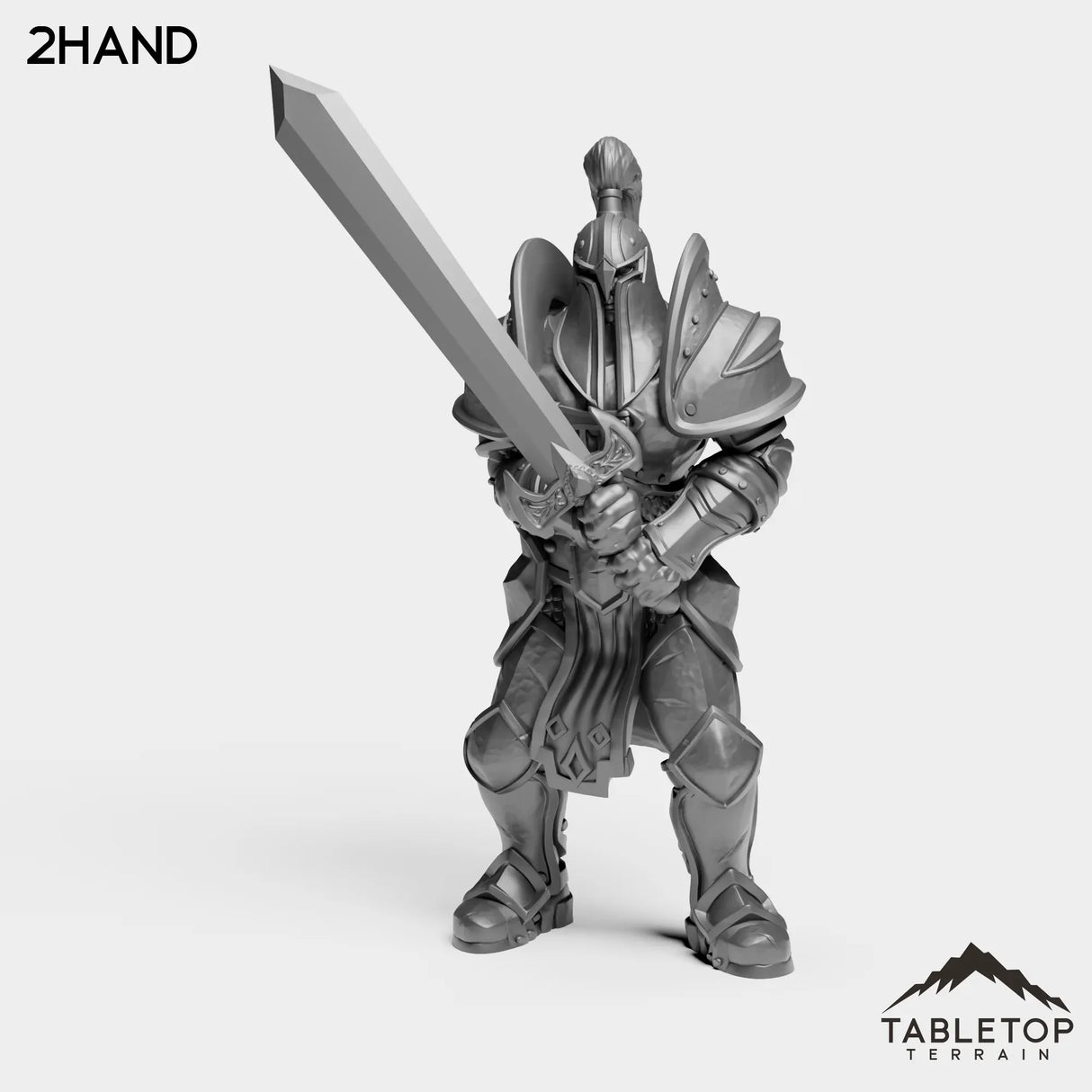 Tabletop Terrain Miniature 2Hand Culled Knights Footman Female