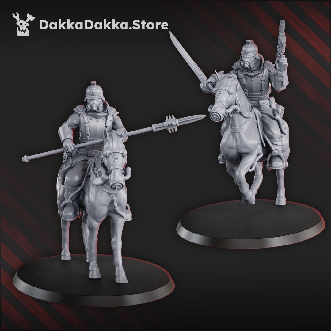 Tabletop Terrain Miniature 2nd Death Division Cavalry Squad x5