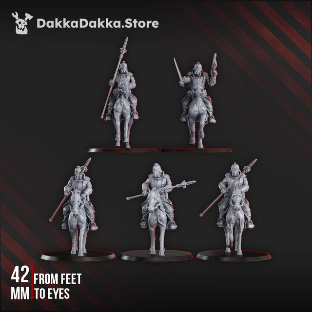 Tabletop Terrain Miniature 2nd Death Division Cavalry Squad x5