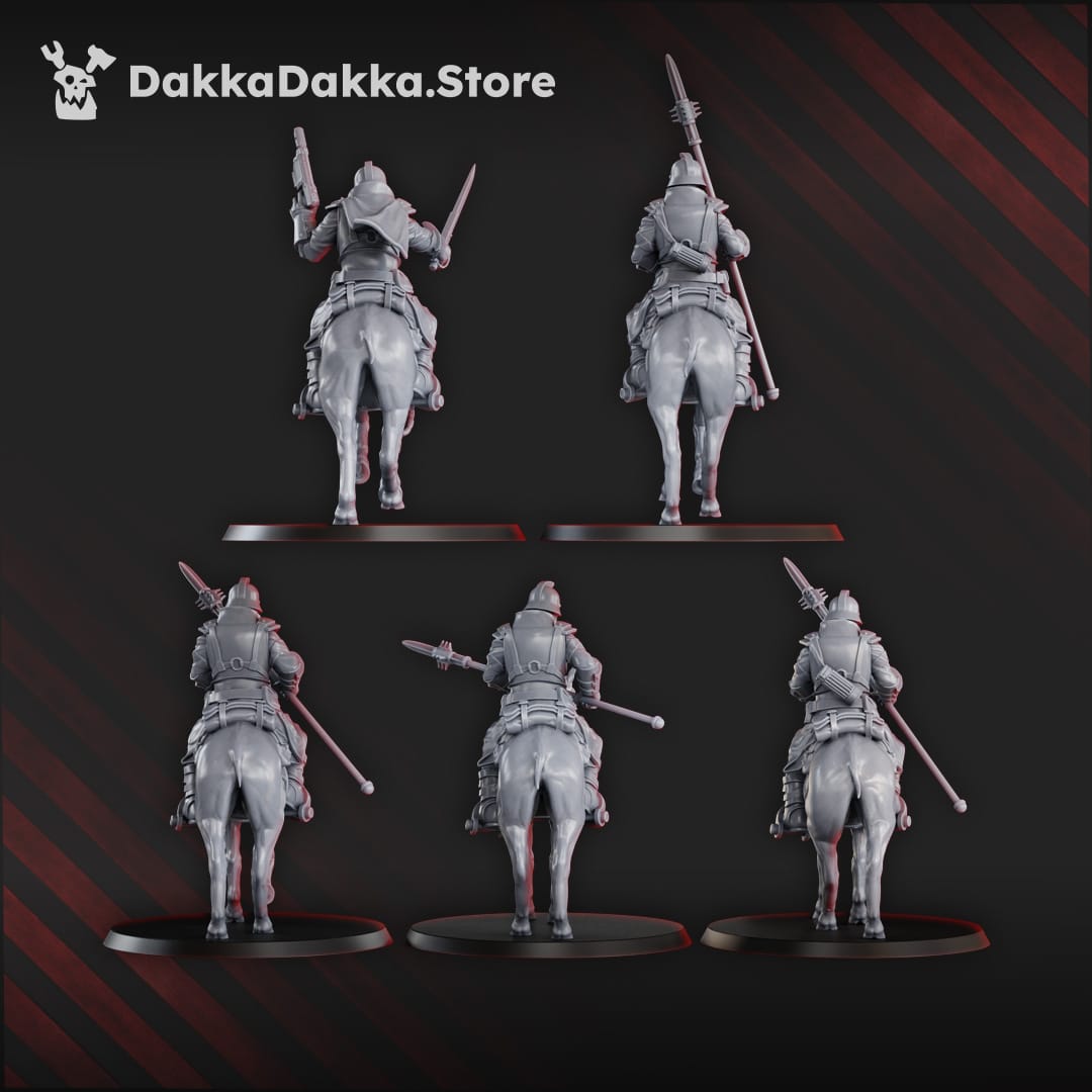 Tabletop Terrain Miniature 2nd Death Division Cavalry Squad x5
