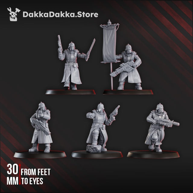 Tabletop Terrain Miniature 2nd Death Division Commander Squad