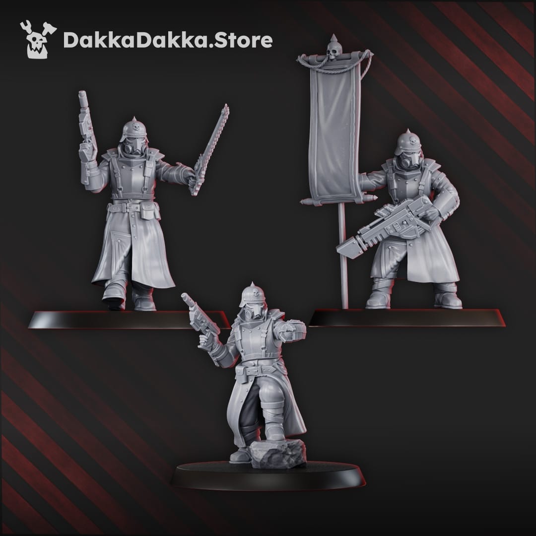 Tabletop Terrain Miniature 2nd Death Division Commander Squad