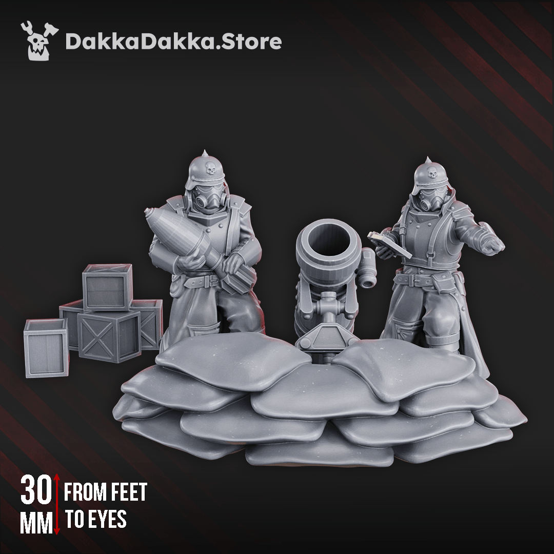 Tabletop Terrain Miniature 2nd Death Division Heavy Weapons Mortar Team