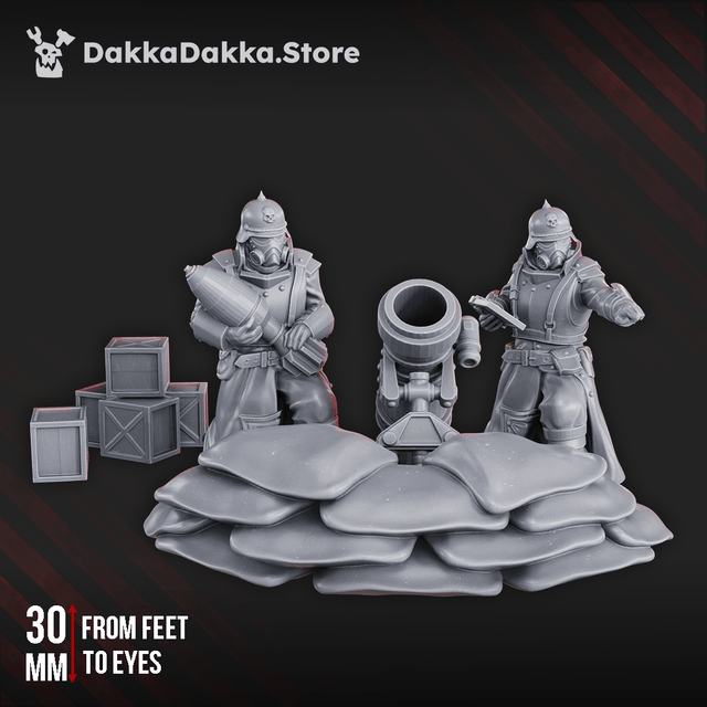 Tabletop Terrain Miniature 2nd Death Division Heavy Weapons Mortar Team