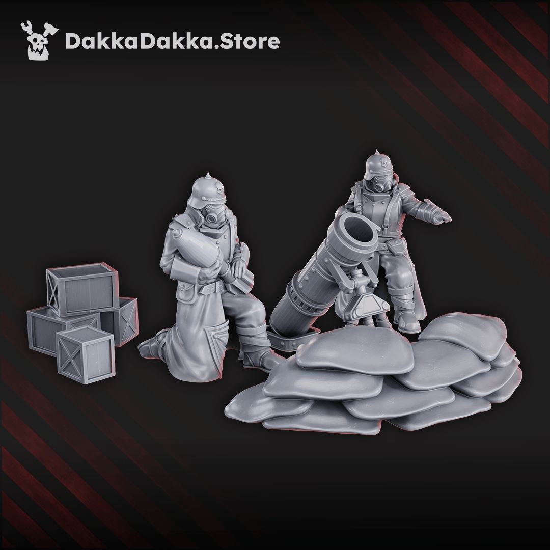 Tabletop Terrain Miniature 2nd Death Division Heavy Weapons Team
