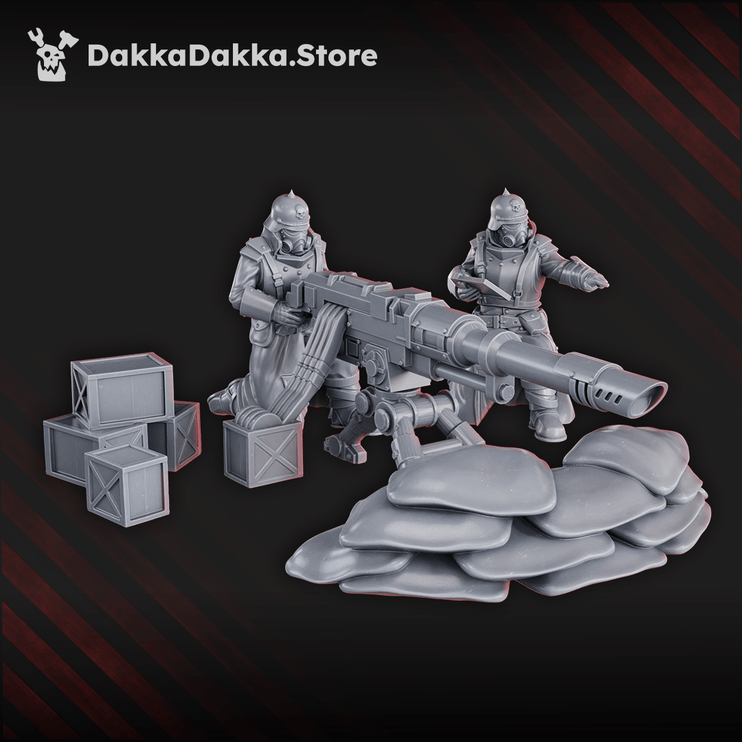 Tabletop Terrain Miniature 2nd Death Division Heavy Weapons Team