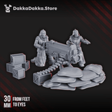 Tabletop Terrain Miniature 2nd Death Division Heavy Weapons Team