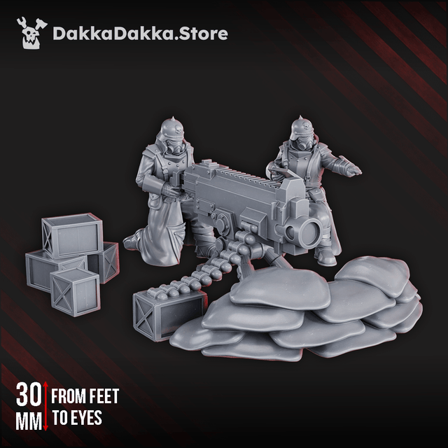 Tabletop Terrain Miniature 2nd Death Division Heavy Weapons Team