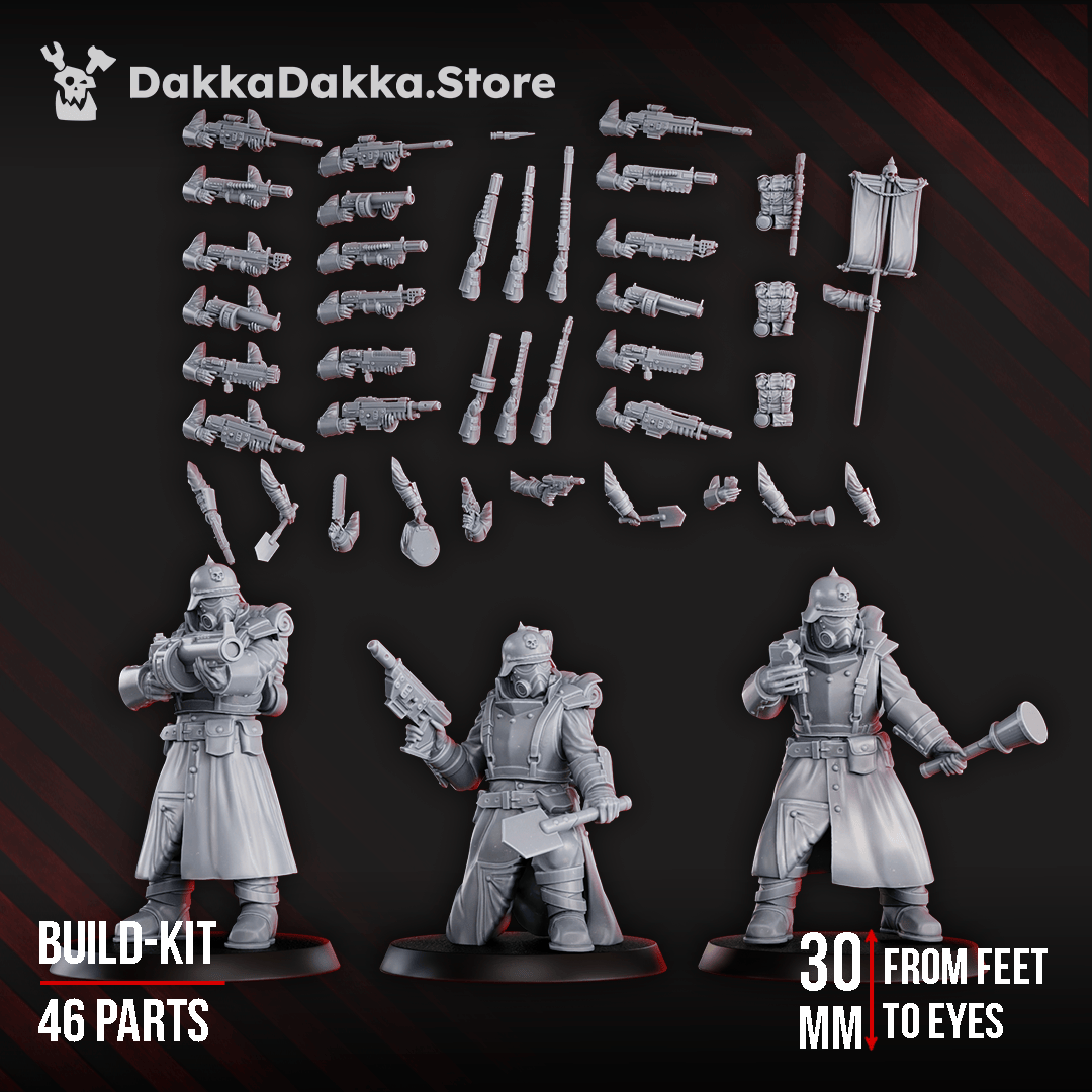 Tabletop Terrain Miniature 2nd Death Division Infantry (build kit)