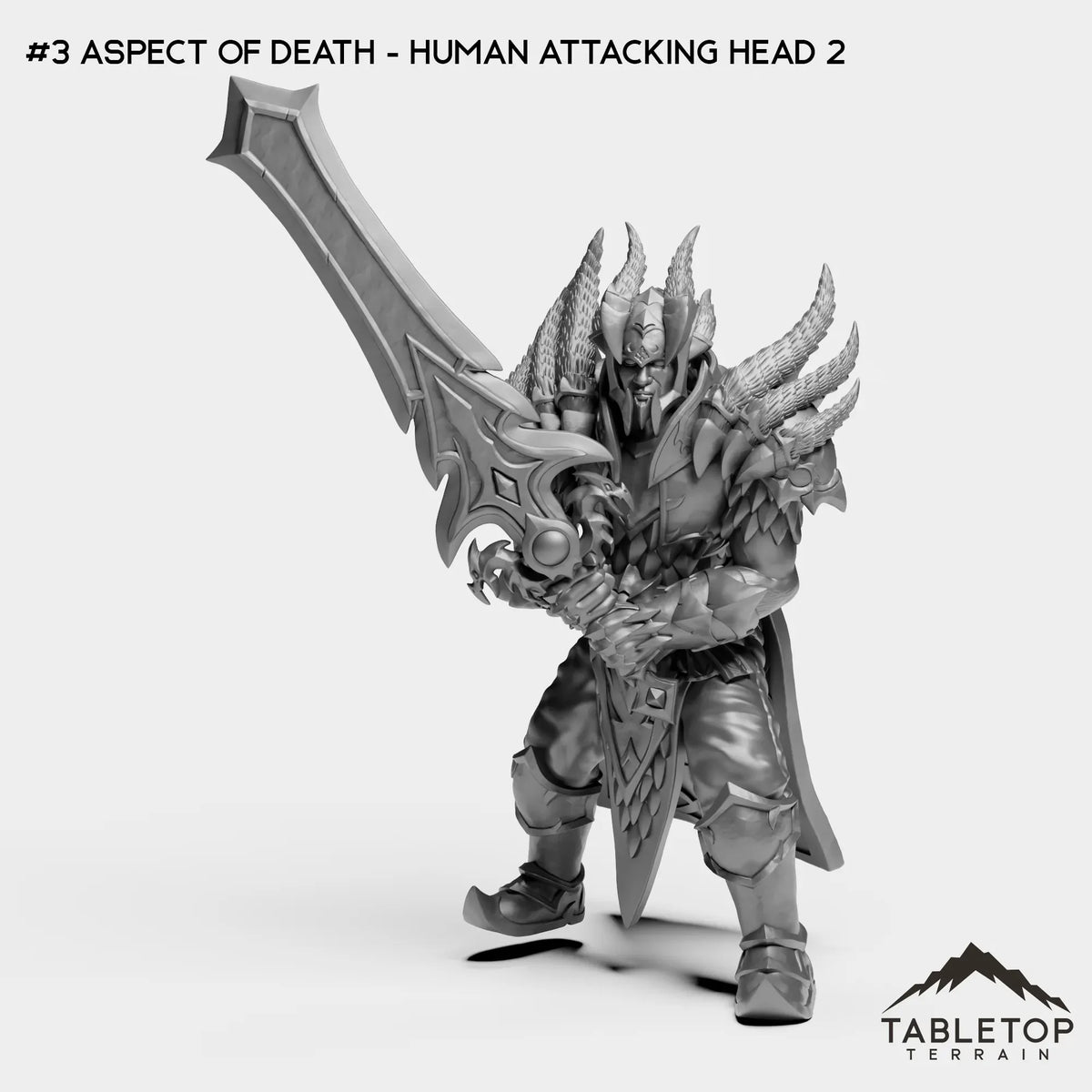Tabletop Terrain Miniature #3 Aspect of Death - Human Attacking head 2 Soul of the Beast Bundle