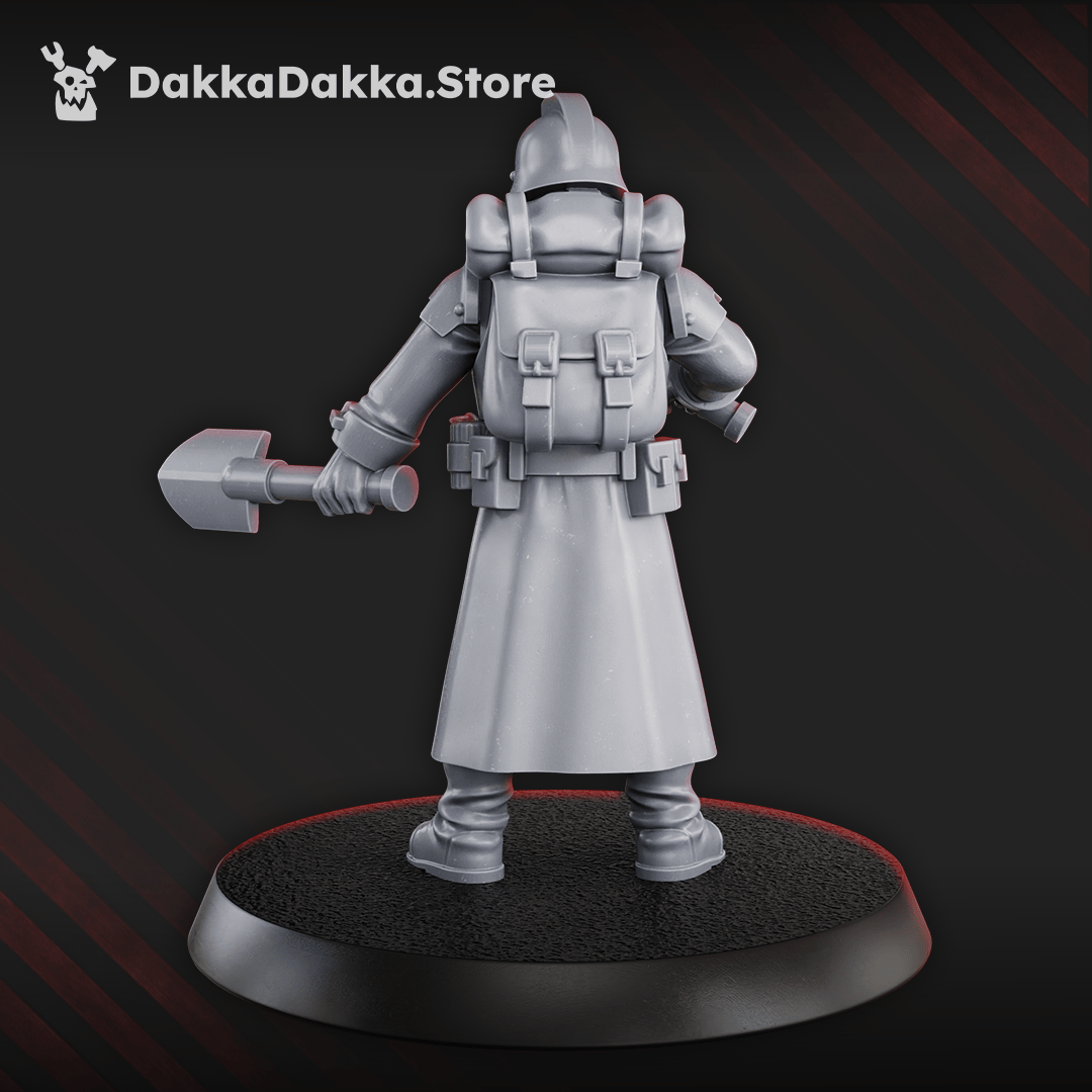 Tabletop Terrain Miniature 3rd Death Division Dual Shovel Warrior