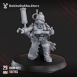 Tabletop Terrain Miniature 3rd Death Division Radio Operator