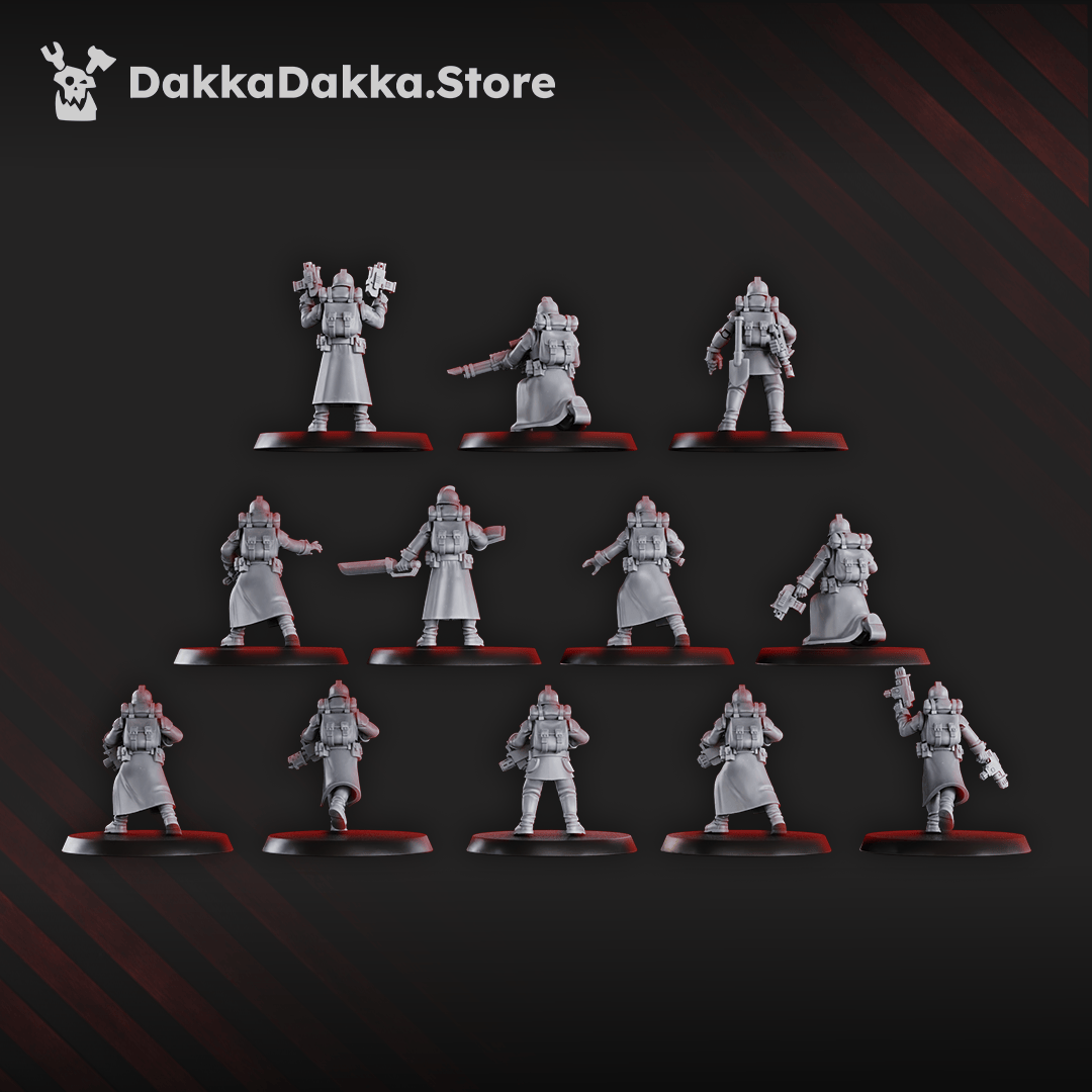 Tabletop Terrain Miniature 3rd Death Division Squad (x12)