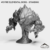 Tabletop Terrain Miniature #5 Fire Elemental Boss - Standing Fiery Core Bundle