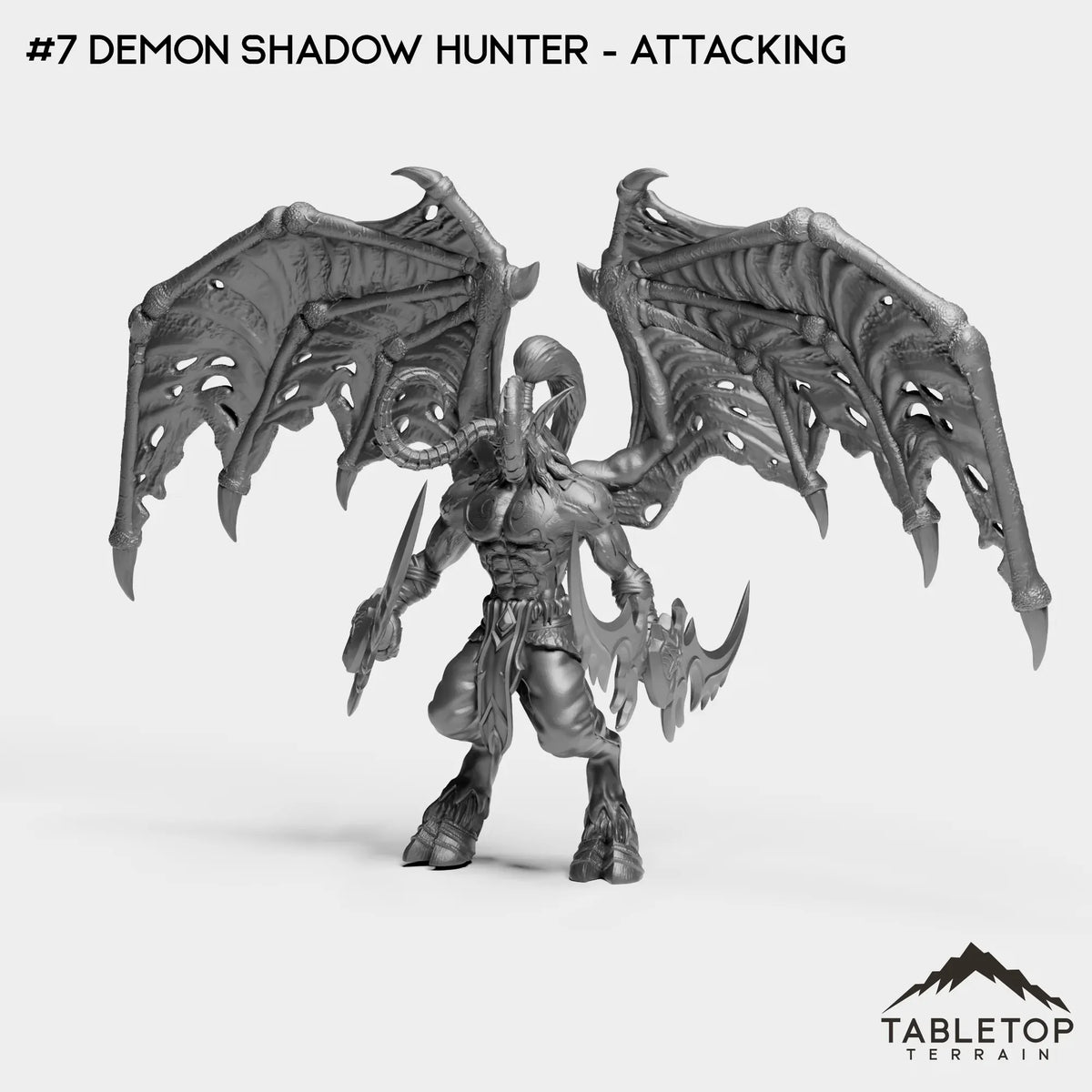 Tabletop Terrain Miniature #7 Demon Shadow Hunter - Attacking Dark Temple Bundle