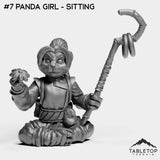Tabletop Terrain Miniature #7 Panda Girl - Sitting Pandas Bundle