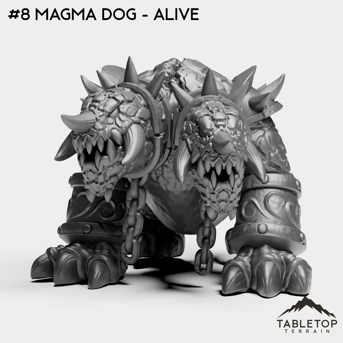 Tabletop Terrain Miniature #8 Magma Dog - Alive Fiery Core Bundle