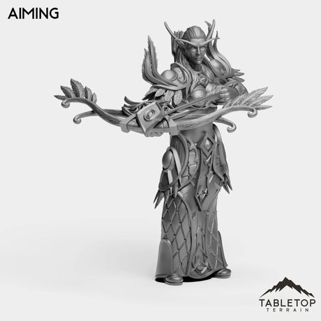 Tabletop Terrain Miniature Aiming Darkness Hunter Female