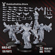Tabletop Terrain Miniature Airborne Witches Squad (build kit)
