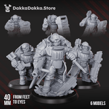 Tabletop Terrain Miniature Alcat Heavy Mules Squad (x6)