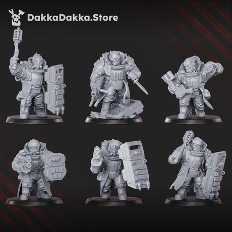 Tabletop Terrain Miniature Alcat Heavy Mules Squad (x6)