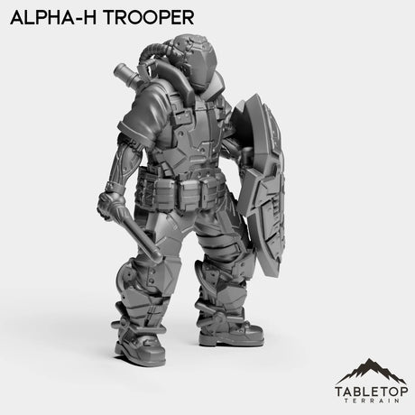 Tabletop Terrain Miniature Alpha-H Trooper - Alpha Troopers