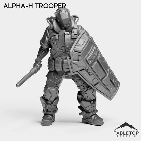 Tabletop Terrain Miniature Alpha-H Trooper - Alpha Troopers