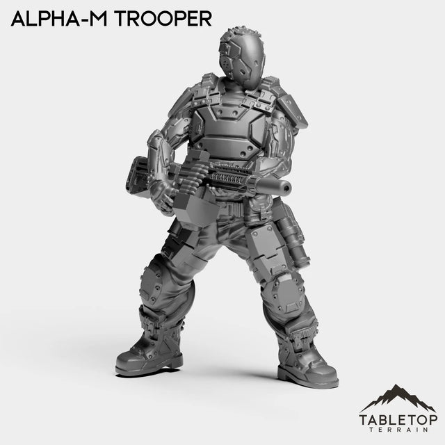 Tabletop Terrain Miniature Alpha-M Trooper - Alpha Troopers