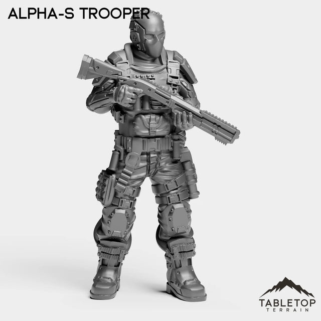 Tabletop Terrain Miniature Alpha-S Trooper - Alpha Troopers