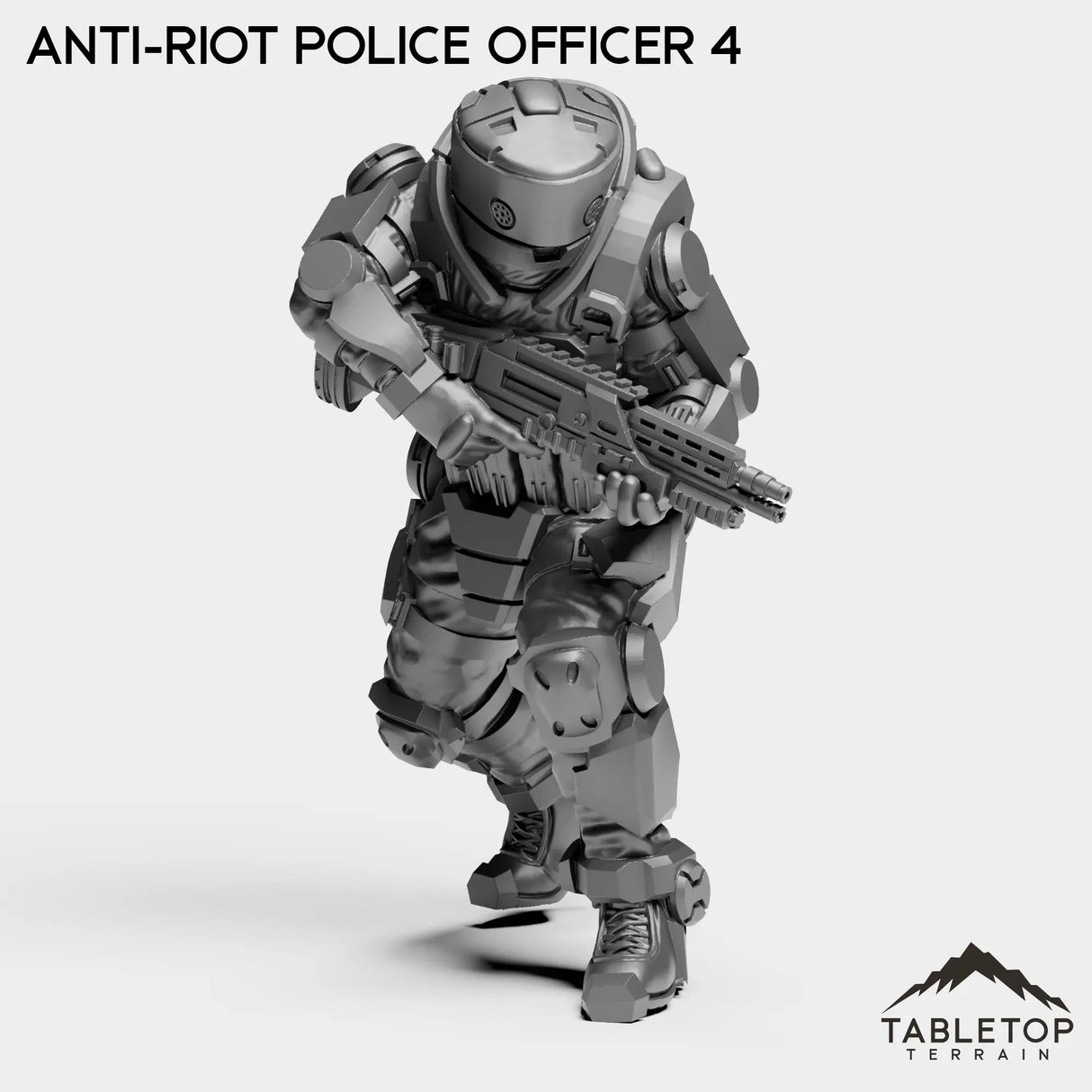 Tabletop Terrain Miniature Anti-Riot Police Officer 4 Anti-Riot Police Officers - Raid44
