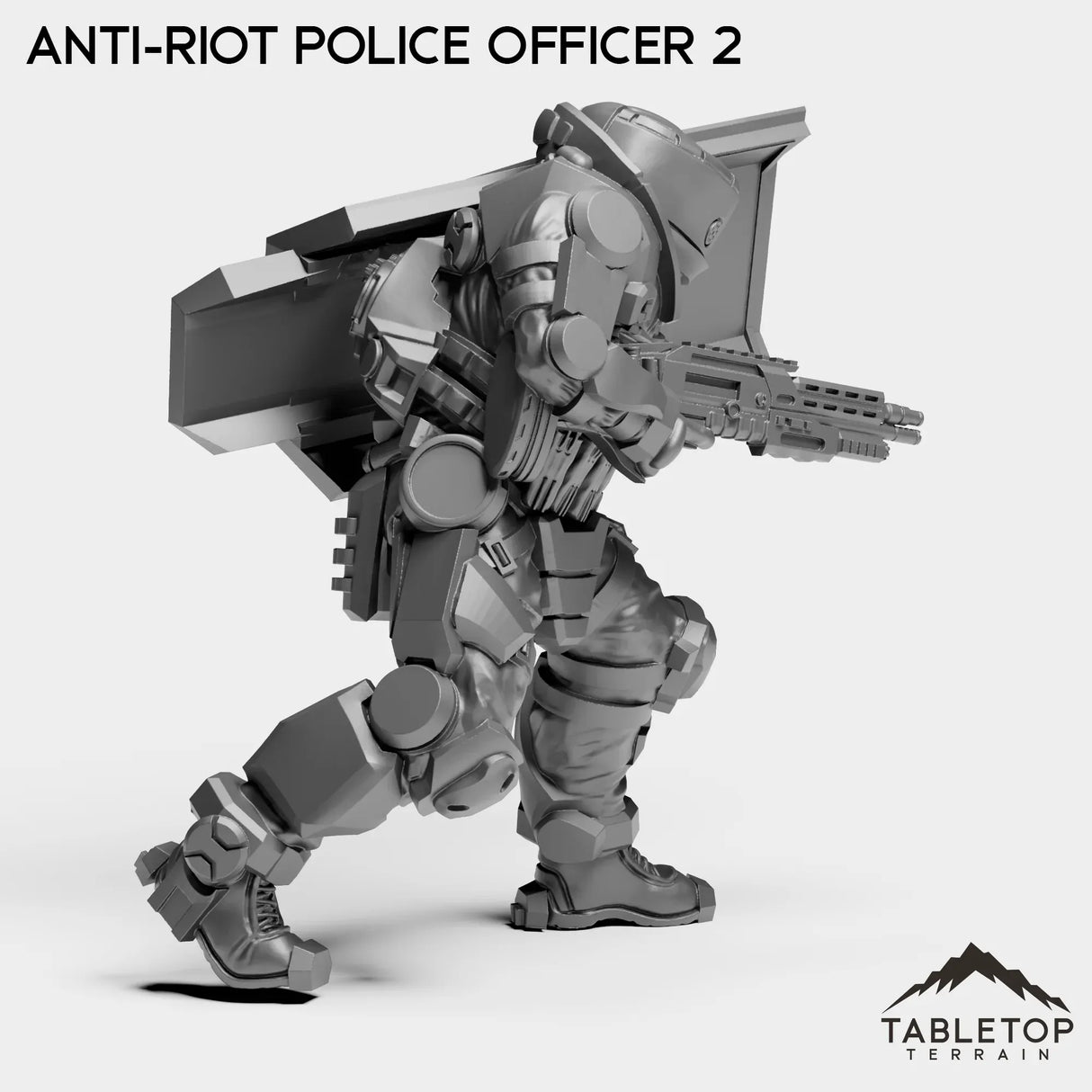 Tabletop Terrain Miniature Anti-Riot Police Officers - Raid44