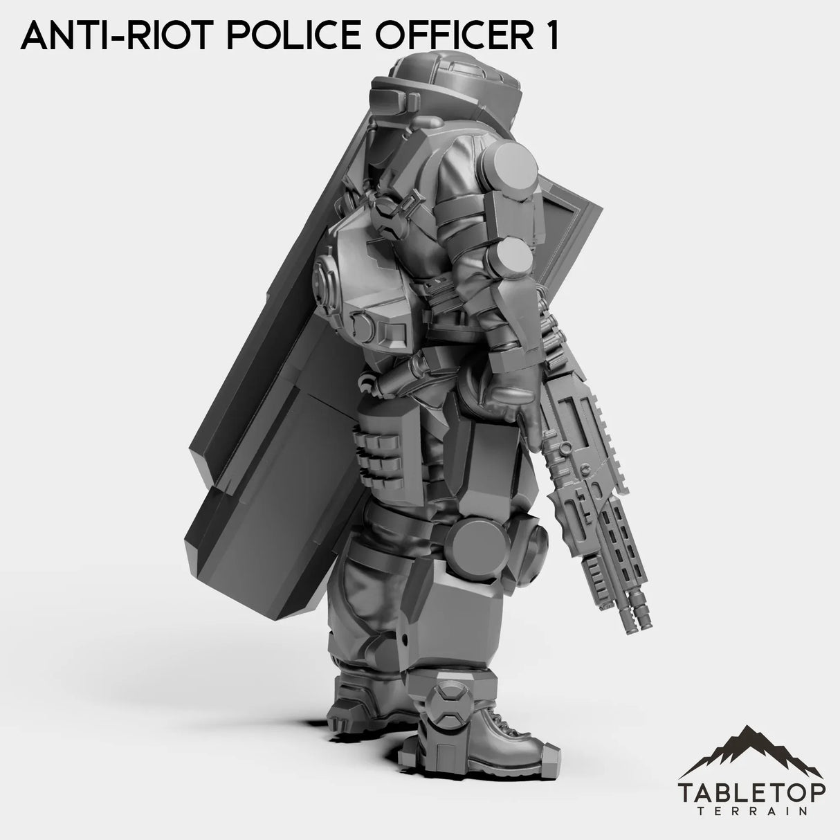 Tabletop Terrain Miniature Anti-Riot Police Officers - Raid44