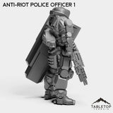 Tabletop Terrain Miniature Anti-Riot Police Officers - Raid44