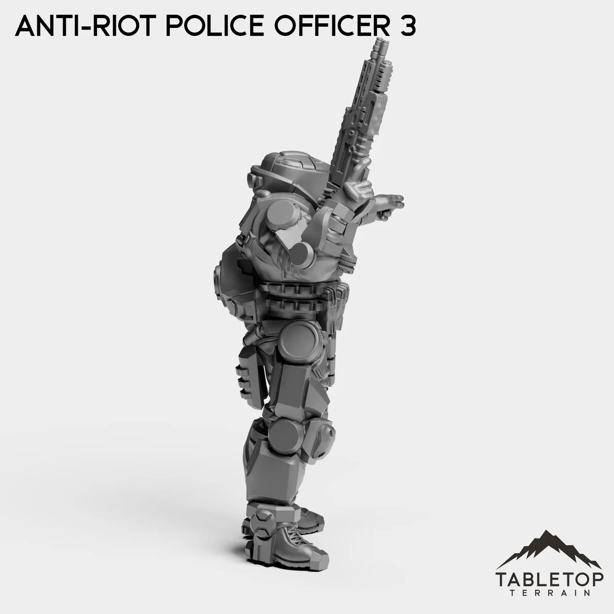 Tabletop Terrain Miniature Anti-Riot Police Officers - Raid44
