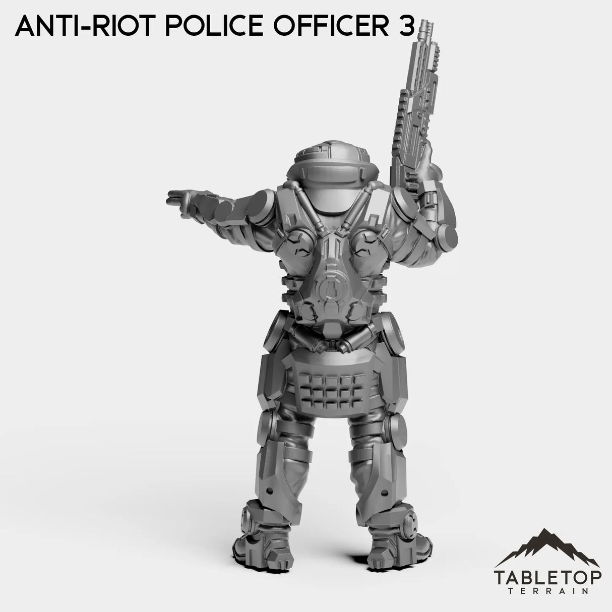 Tabletop Terrain Miniature Anti-Riot Police Officers - Raid44