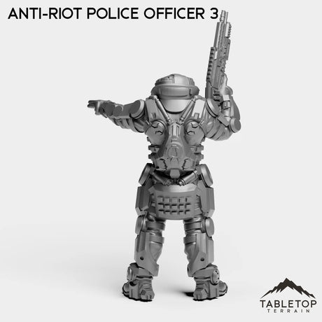 Tabletop Terrain Miniature Anti-Riot Police Officers - Raid44