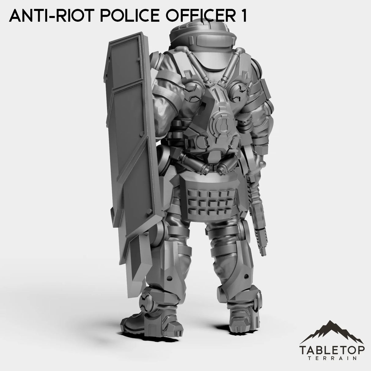 Tabletop Terrain Miniature Anti-Riot Police Officers - Raid44