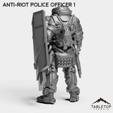Tabletop Terrain Miniature Anti-Riot Police Officers - Raid44