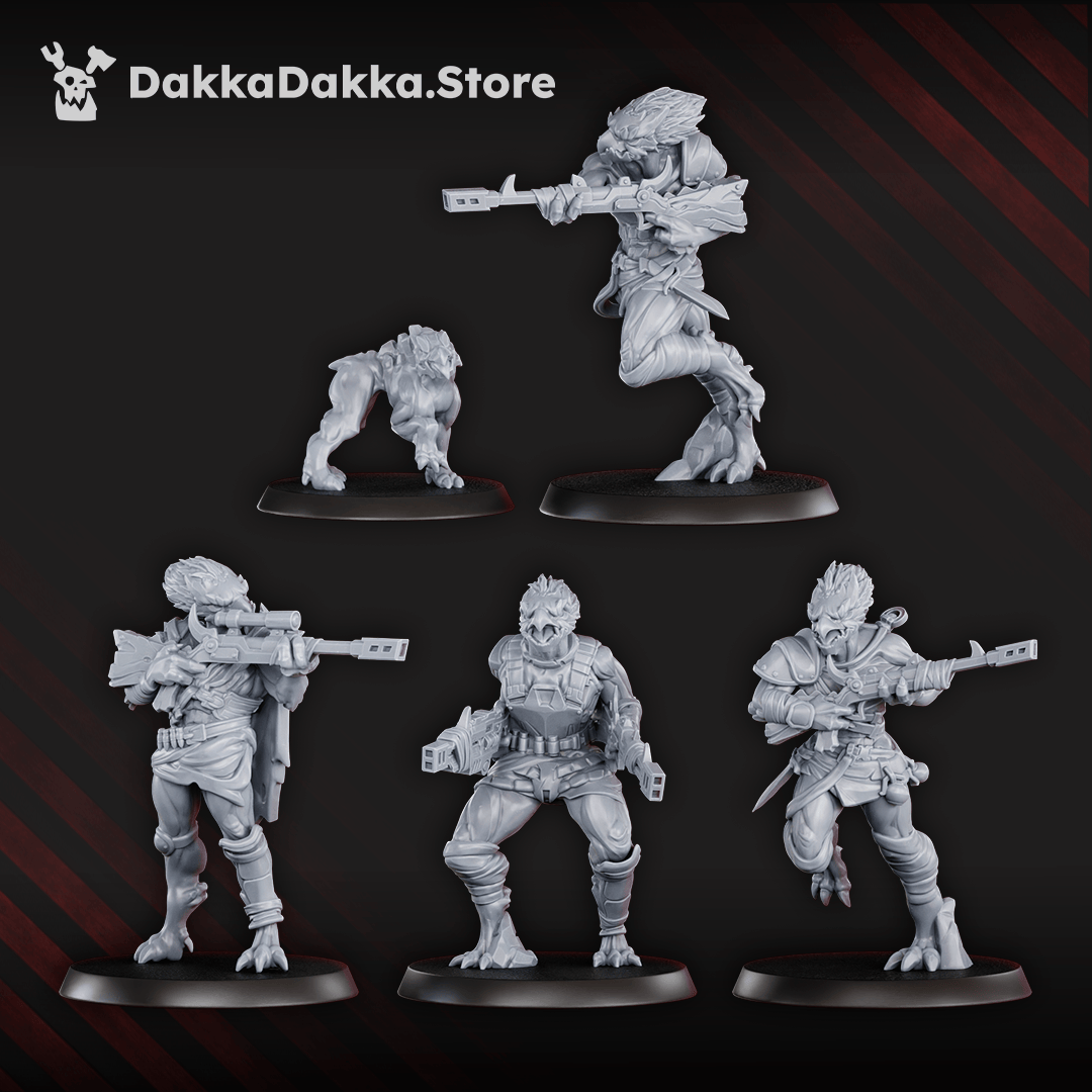 Tabletop Terrain Miniature Anunnaki Tribe Hunters (parts 1 & 2)