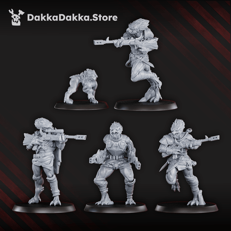 Tabletop Terrain Miniature Anunnaki Tribe Hunters (parts 1 & 2)